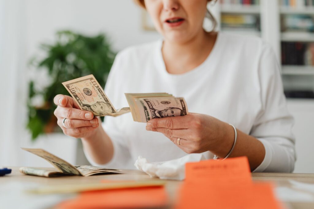 Carefully planning a budget on a tight income