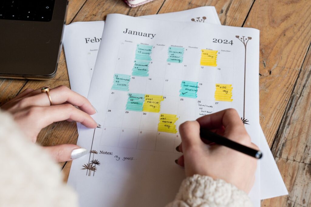 Breaking goals into monthly targets