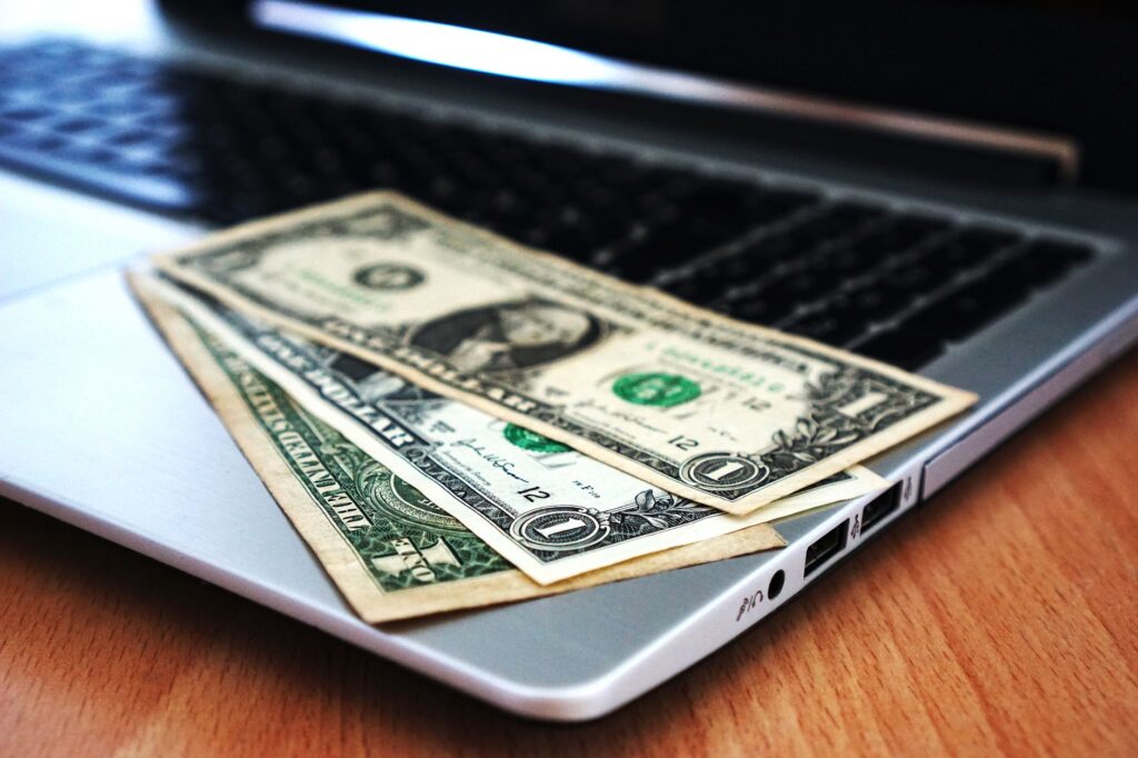 A student managing money on campus