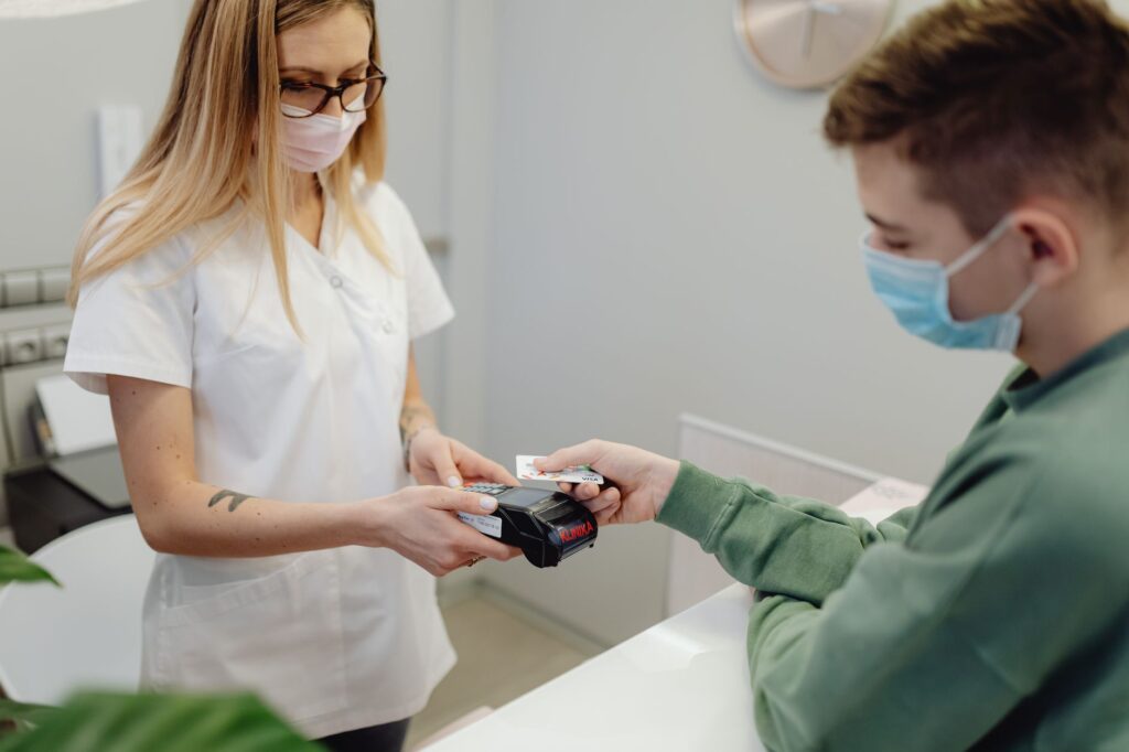An HSA debit card used to pay for a medical expense