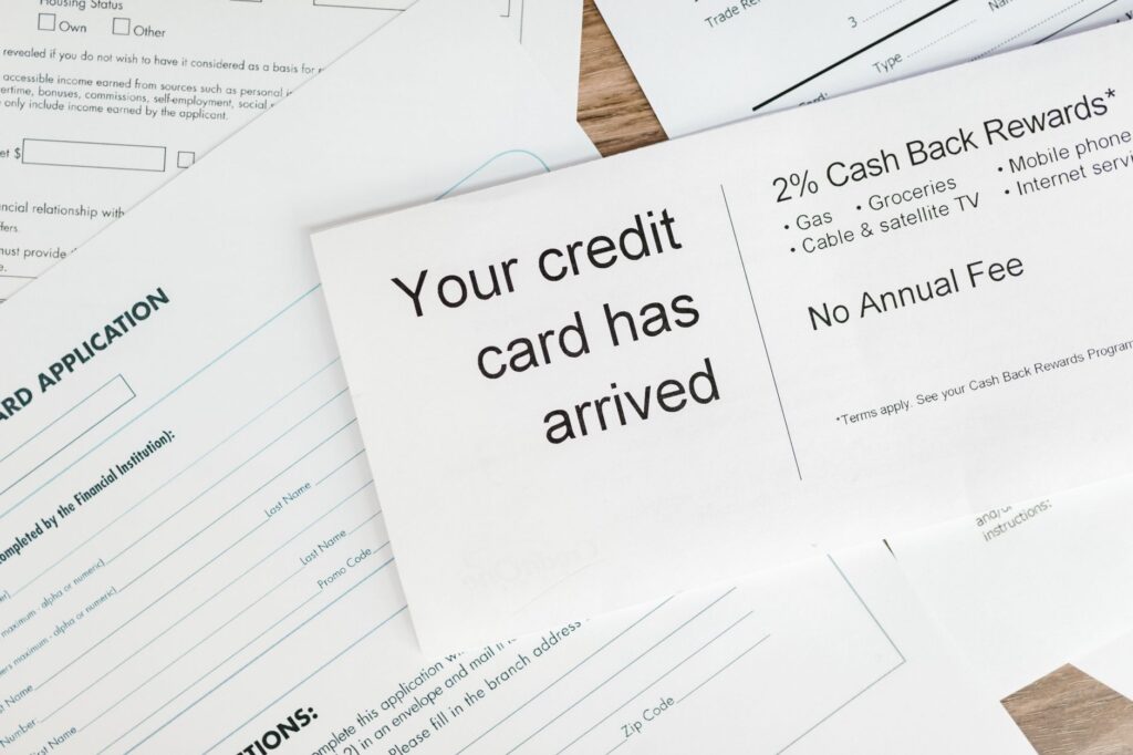 person reviewing bank account statements and interest rates